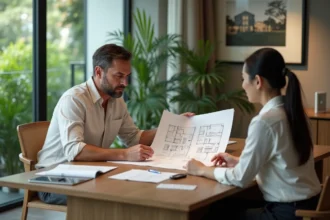Français en réunion avec un agent immobilier thaïlandais pour l'achat d'une maison en Thaïlande