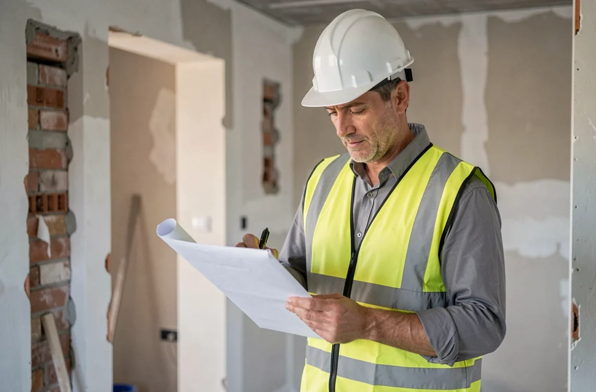 Chef de chantier du Groupe Delaud supervisant une rénovation générale à Toulon