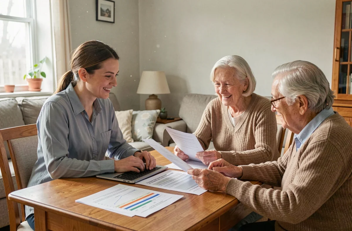 Conseillère de Soliha Var accompagnant un couple dans leur dossier de rénovation énergétique